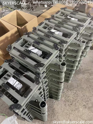Elektronische Bankgewichtswaage 50x40cm 250kg mit A12E-Wagen