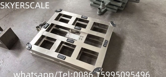 150 kg Edelstahl-Wagenplattform mit LCD-Anzeiger XK3190-A12