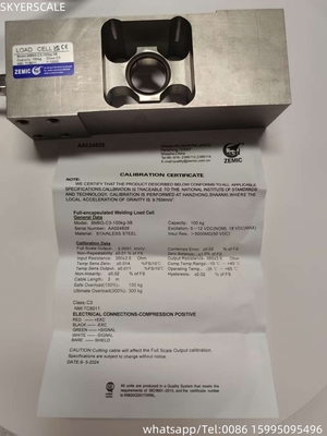 ZEMIC Edelstahl BM6G Lastzelle Einzelpunktsensor OIML Kraftwandler für elektronische Waage
