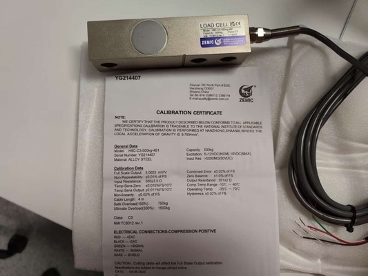 IP67 Scherenstrahl zemic H8C-500kg Lastzelle Stahllegierung Sensorplattform C3-Sensoren wiegen