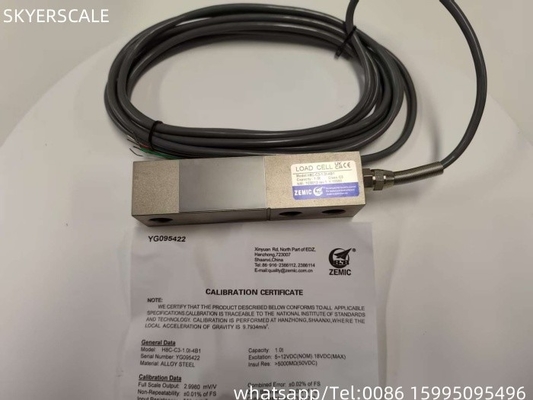 ZEMIC H8C 1 Tonnen C3 Klasse Schere-Band-Lastzell-Wandler OIML NETP Sensor für die Waage