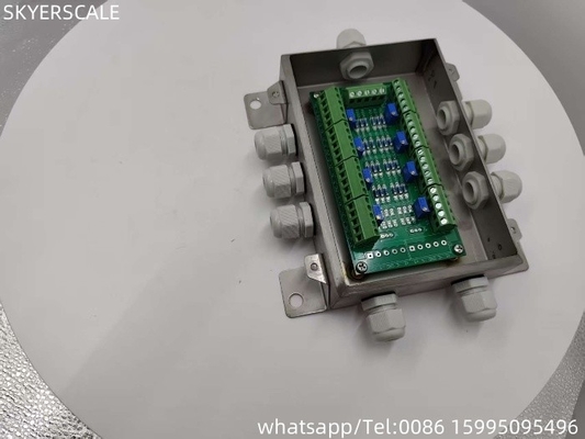 Edelstahl 8 Linien Anpassung Signal Summe Box Verbinden 8pcs Ladung Zelle für Lastwagen Waage
