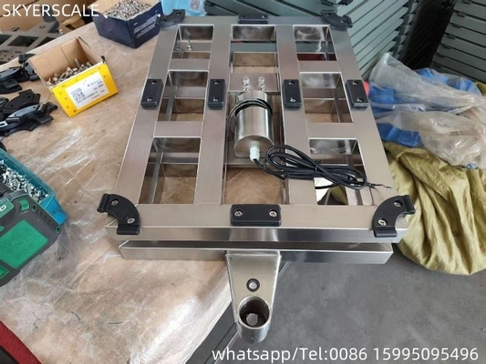 304 Edelstahl 80x80cm Bankwaage Inox Schwerlastplattformwaage 800kg