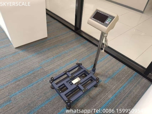 Digitale Kohlenstoffstahl 45x60cm 300kg Plattformwaage Bankwaage mit T7+E-Wagenindikator