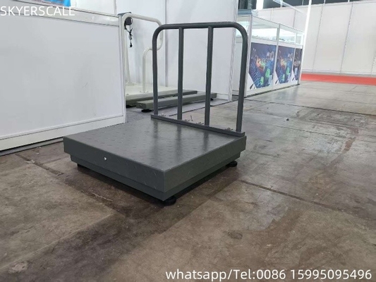 Digitaler Kohlenstoffstahl 500x500mm 300kg Plattformskala mit Scheckplatte und Hinterhalt