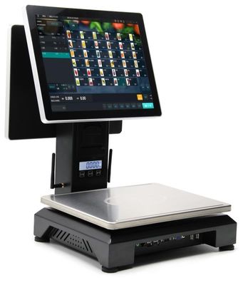 15,1 Zoll LCD-Touch Screen PC-Kassierer mit dem Wiegen von Funktion